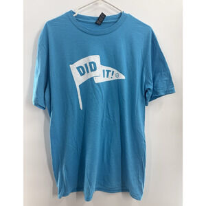 Perfect Tri District Planet Fitness DID IT! Logo Men’s Blue T-shirt Sz-Large....